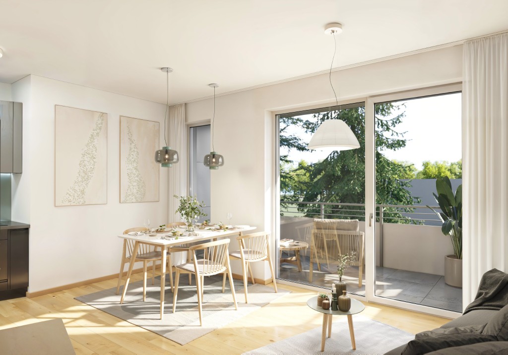 Rendering einer Wohnküche