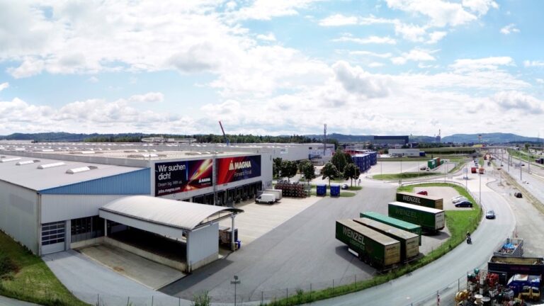 Drohnenfoto Luftbild Containerparkplatz