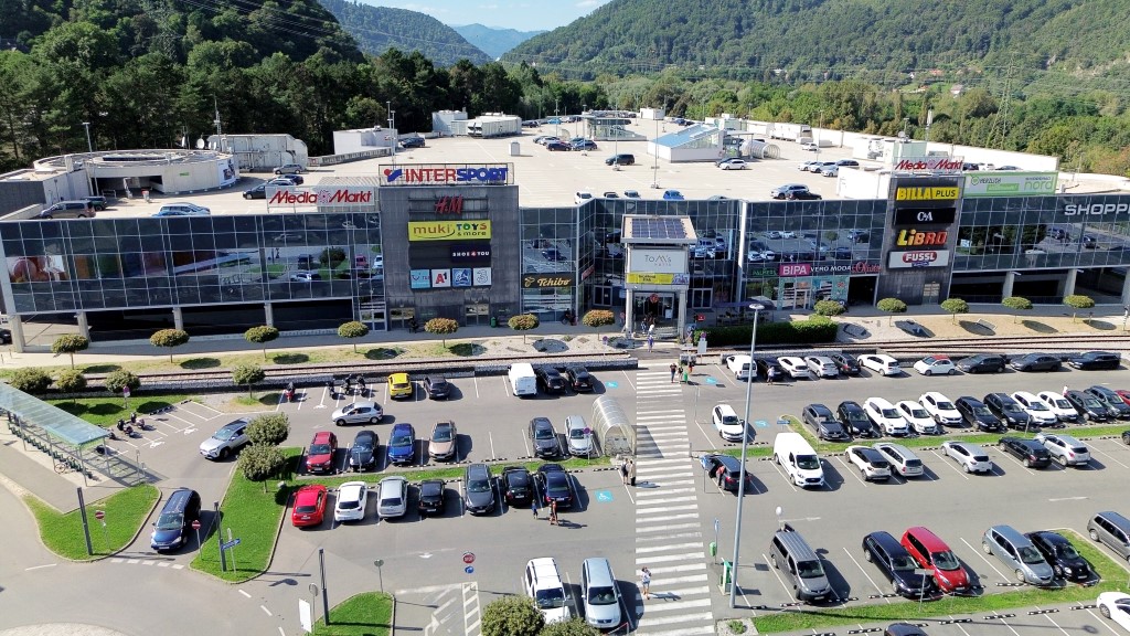 Luftfoto Einkaufszentrum