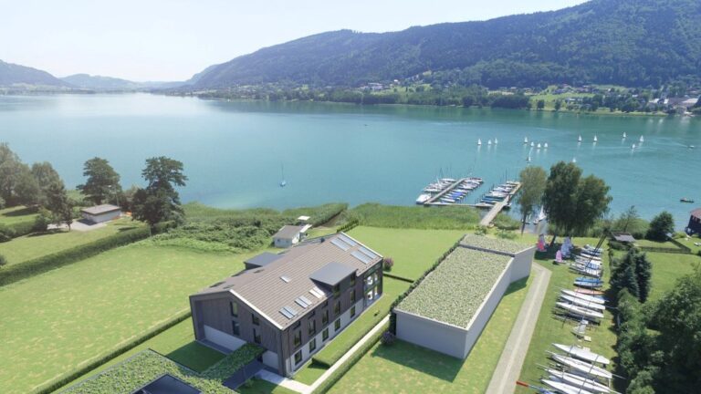 Luftbild Rendering Vogelperspektive Blick auf den Wörthersee