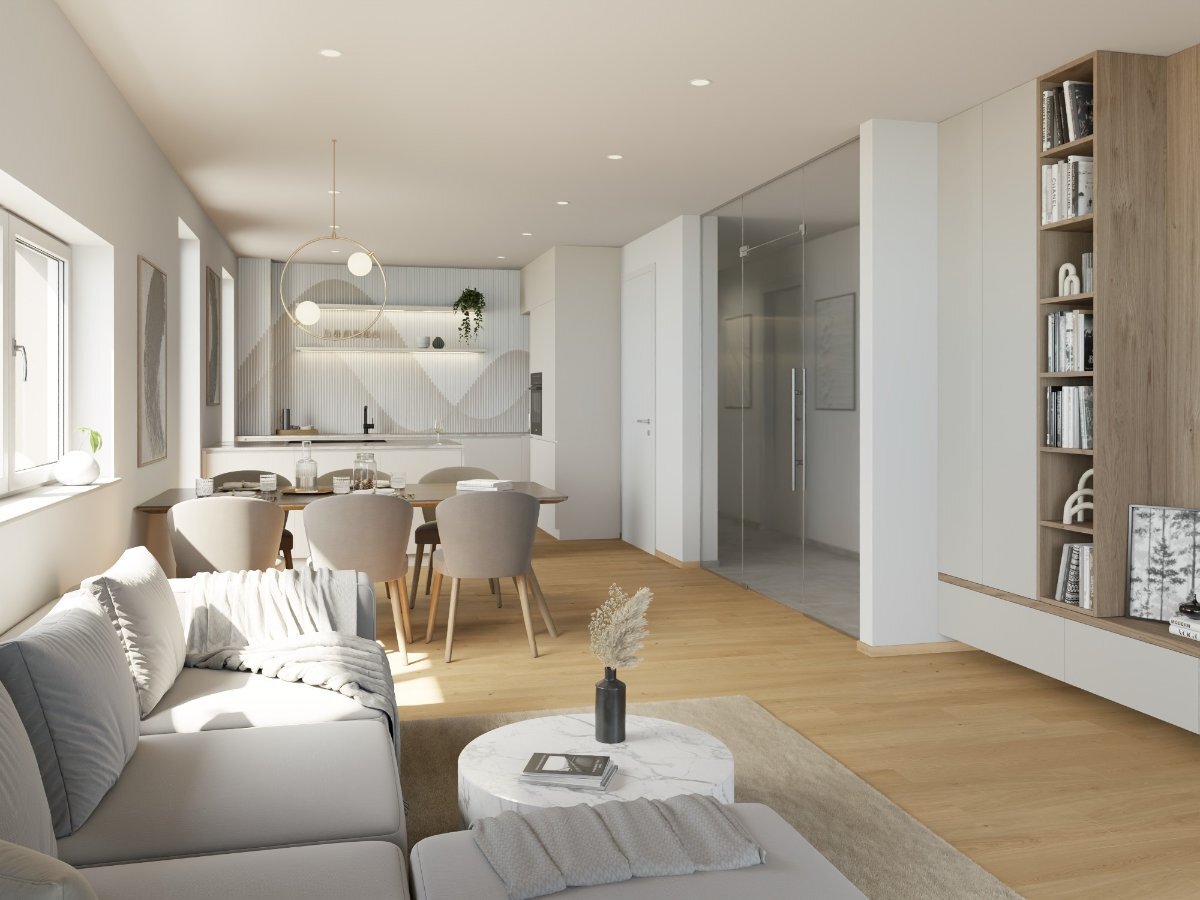 Wohnzimmer Neubau Velden